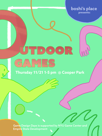 the poster for the "outdoor games against the empire" event