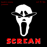 the poster for the "boshi's cinema: scream" event