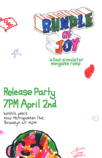bundle of joy event poster with marker-colored in styling